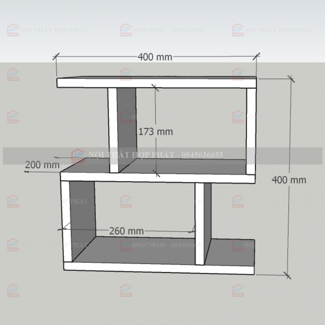 Tủ Sách - Kệ Sách - Kệ Trang Trí Gỗ KTTG027